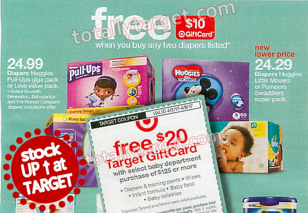 FREE $20 Target Gift Card With $125 Baby Purchase Starting 4/2 Plus ...