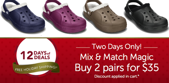 crocs two for 35