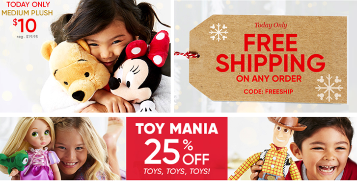 Disney Store FREE Shipping More Thru Today Only TotallyTarget