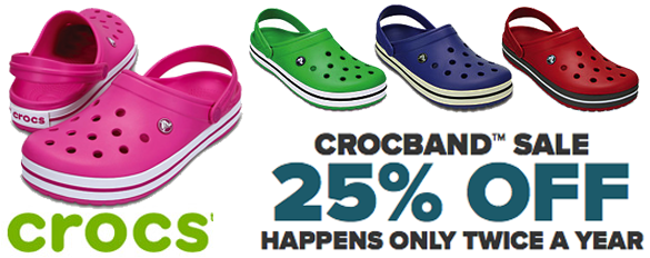 crocs 25 off