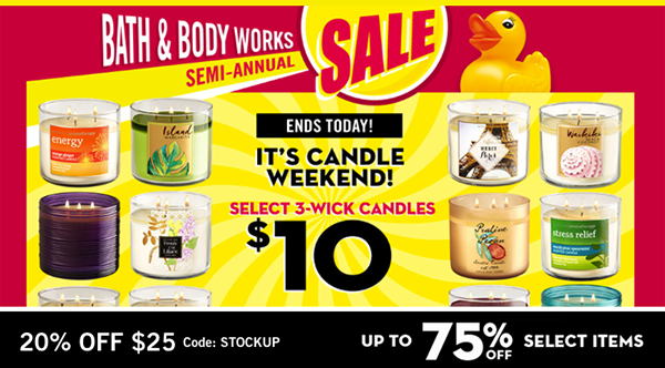 Bath and Body Works Semi-Annual Sale Going On Now (Coupon Codes Too)