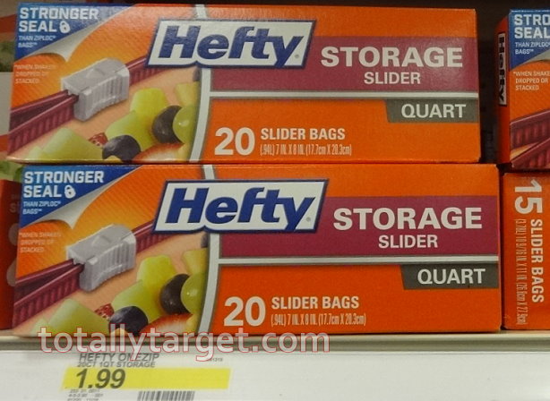 Hefty Slider Storage Bags, Quart, 46 Ct (Pack of 4) 