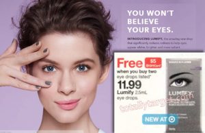 New High Value $2/1 Lumify Eye Drops Coupon   Upcoming Target Gift Card