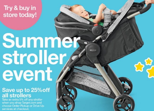 target baby strollers in store