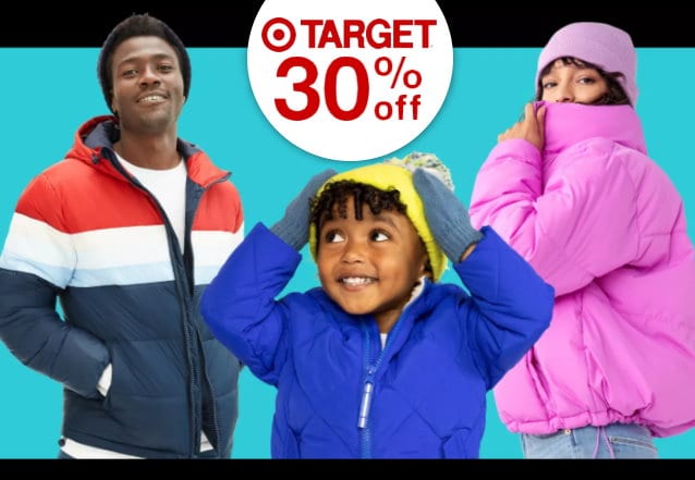 30% Off Puffer Jackets for the Whole Family at Target This Week