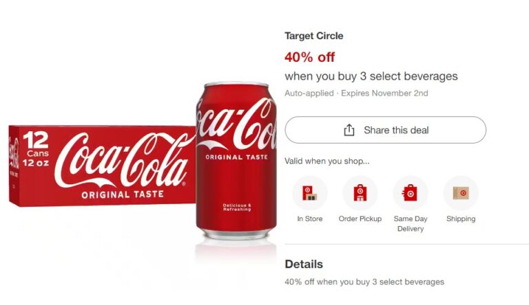 Circle offer to make for great Target soda deals