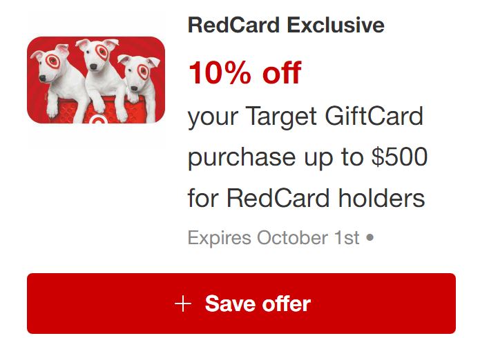 REDcard Holders get an Extra 5% off on top of the Every Day 5% off