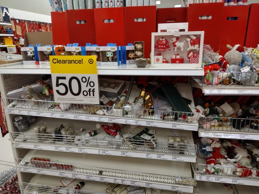 50% off Christmas at Target