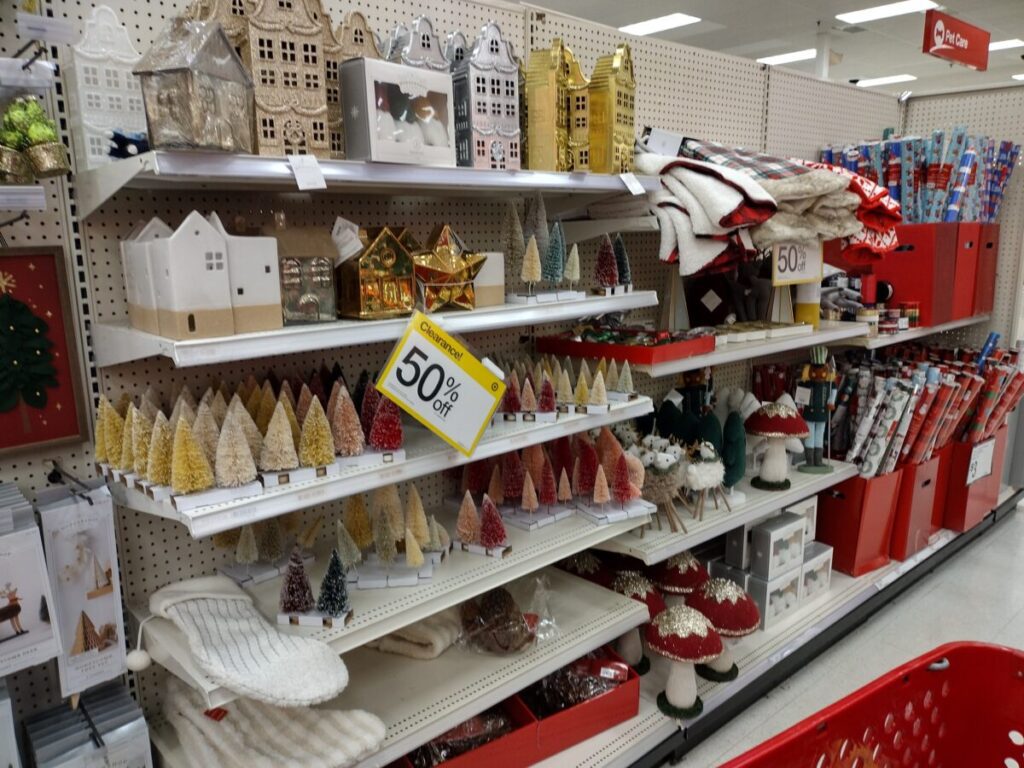 Christmas decor clearance at Target