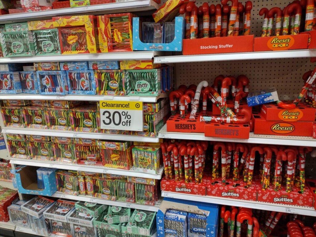 30% off candy at Target for Christmas clearance