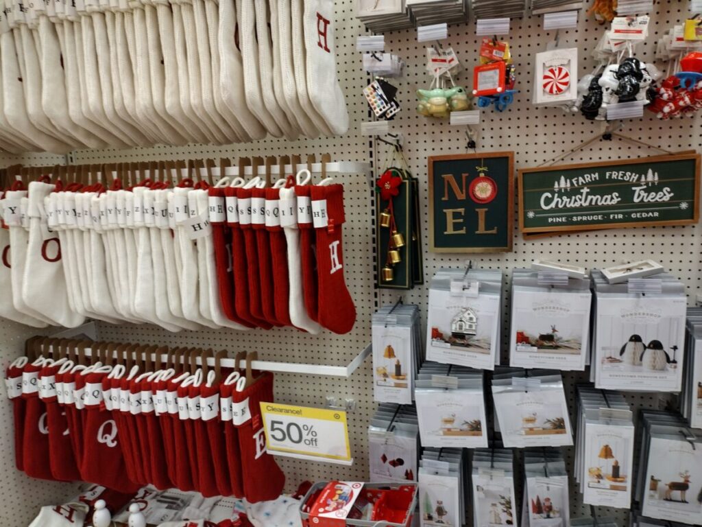 Holiday decor clearance at Target