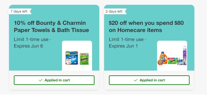 bounty and charmin deals at Target ad